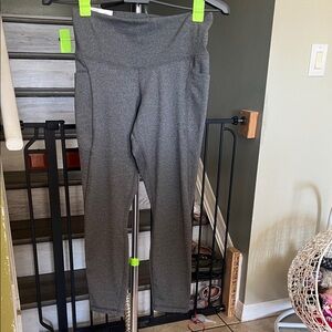 Gray High-Waisted Leggings